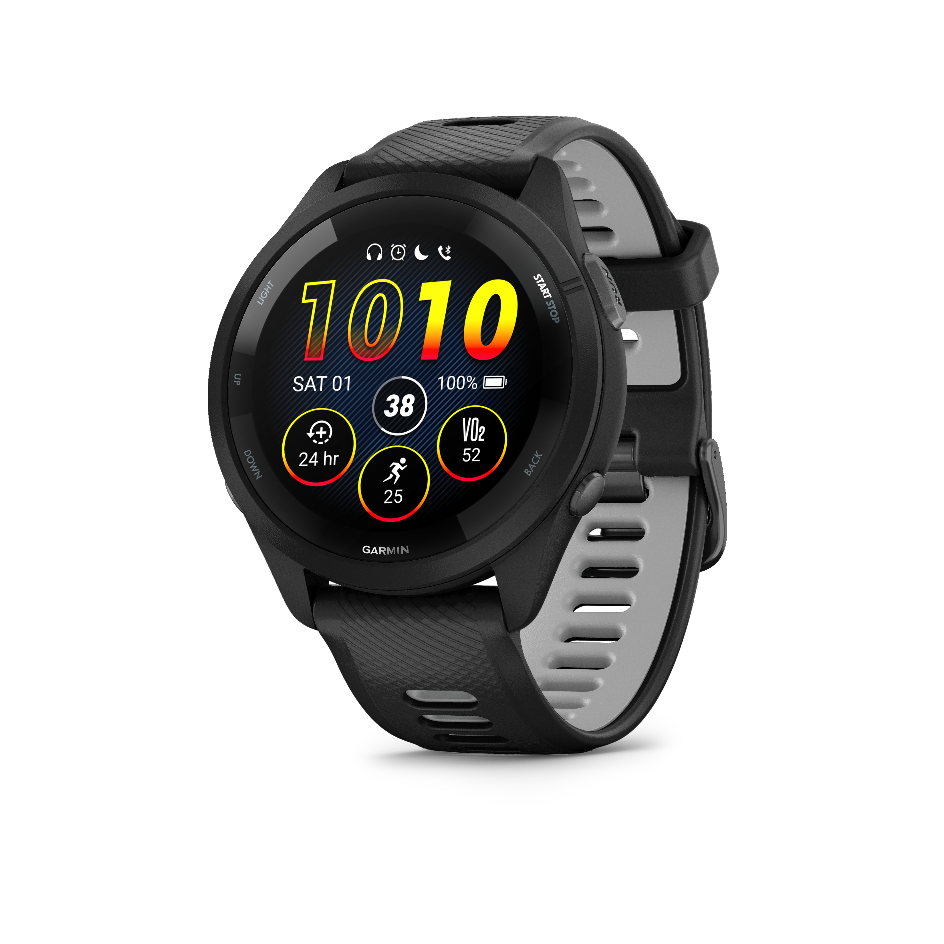 Forerunner® 265 Black with Powder Gray