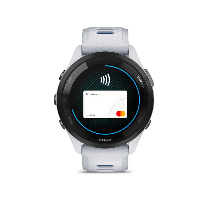 Forerunner® 265 Whitestone with Tidal Blue - Image 5