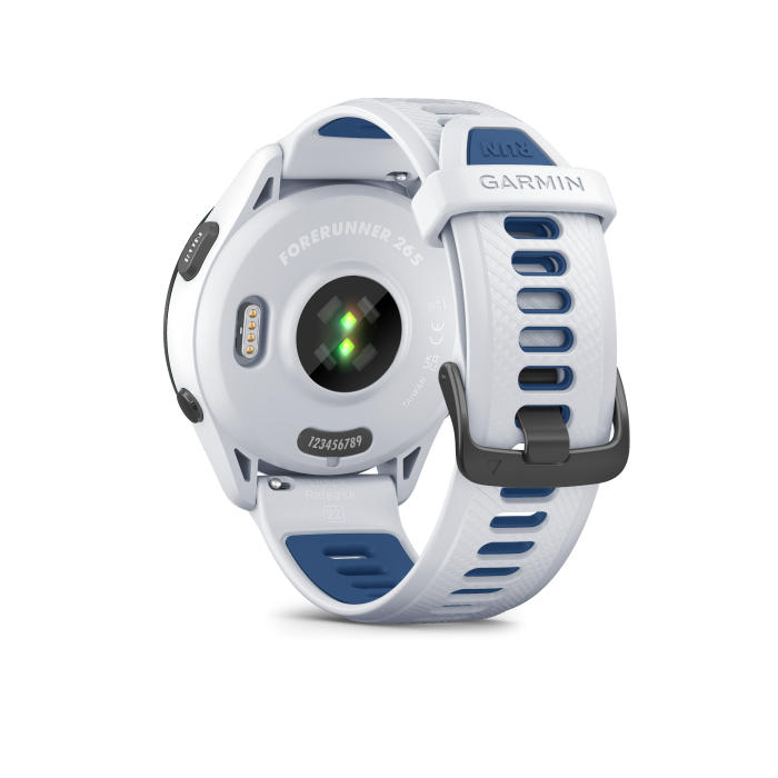 Forerunner® 265 Whitestone with Tidal Blue - Image 12