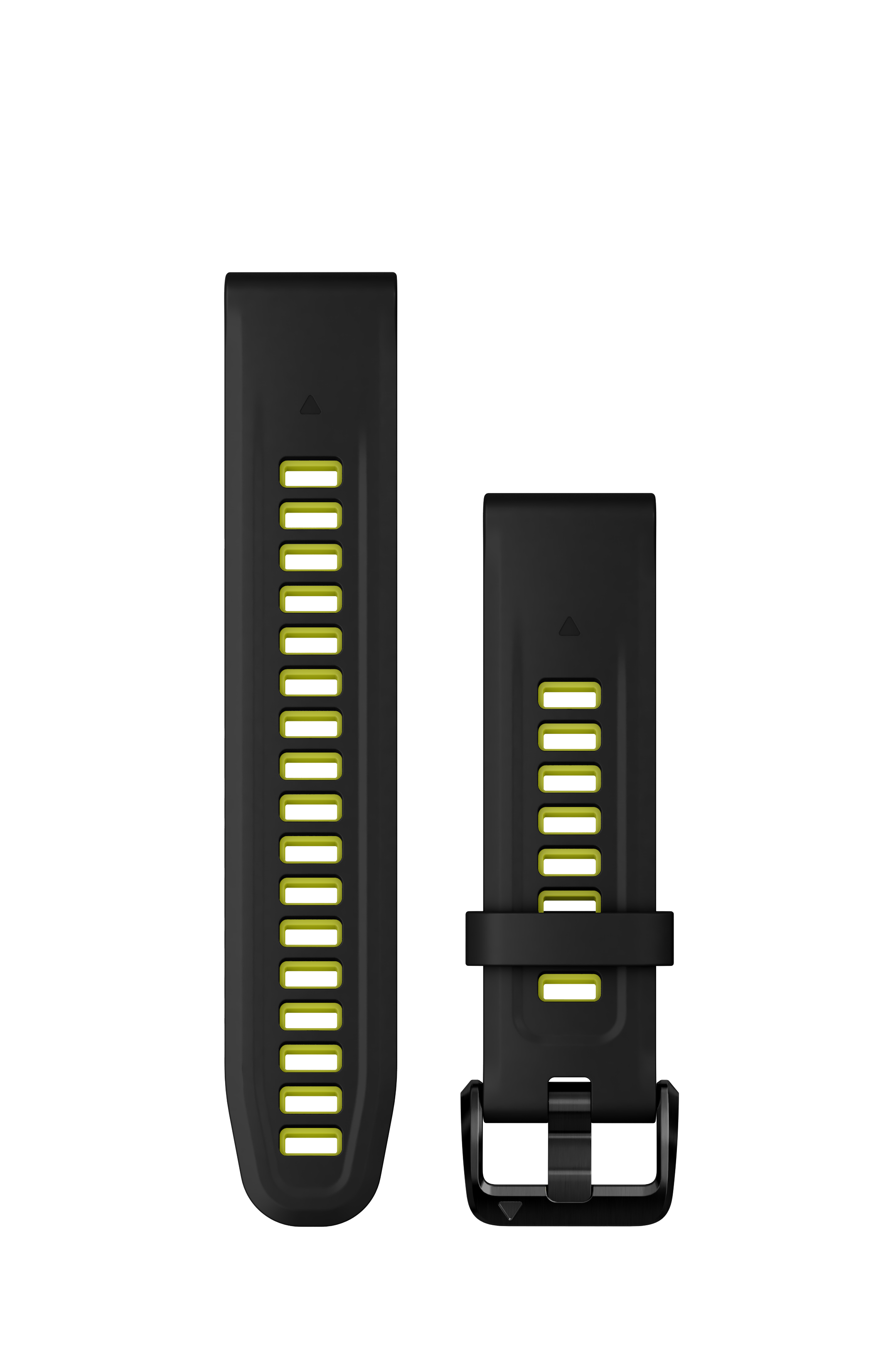 QuickFit® 20 Silicone Band Black with Electric Lime
