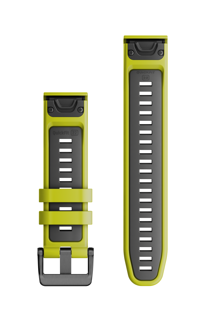 QuickFit 22 Silicone Band Electric Lime with Graphite