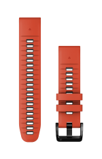 QuickFit 22 Silicone Band Flame Red with Graphite