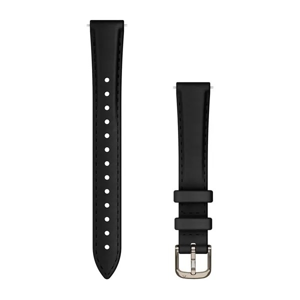 Replacement Bands 14mm Lily 2 Black Leather with Cream Gold