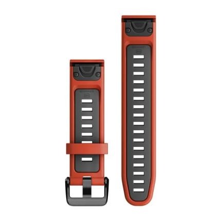 QuickFit 20 Silicone Band Flame Red with Graphite