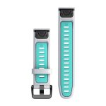 QuickFit 20 Silicone Band Whitestone with Aqua