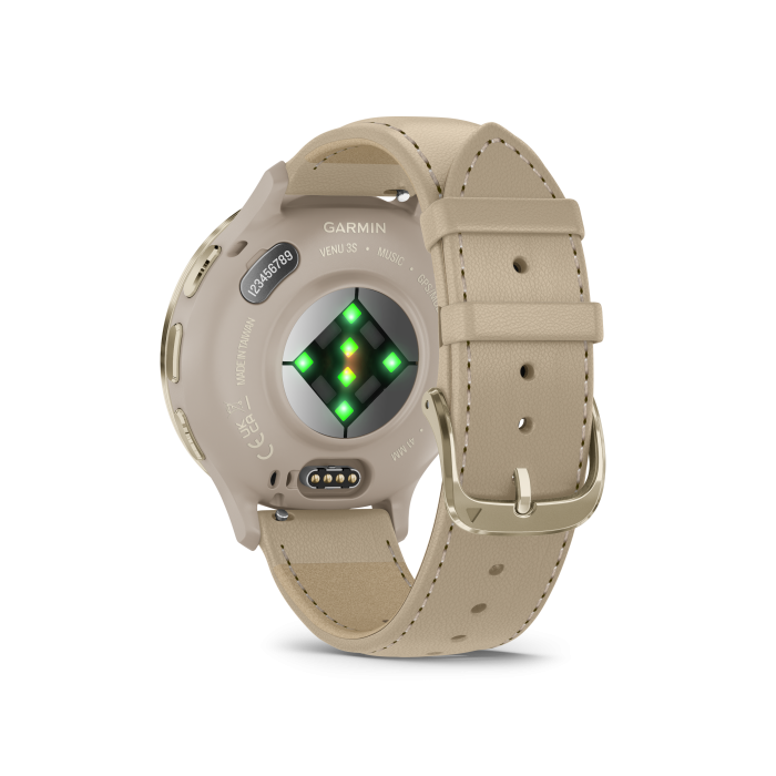 Venu® 3S Soft Gold with French Gray Leather - Image 5