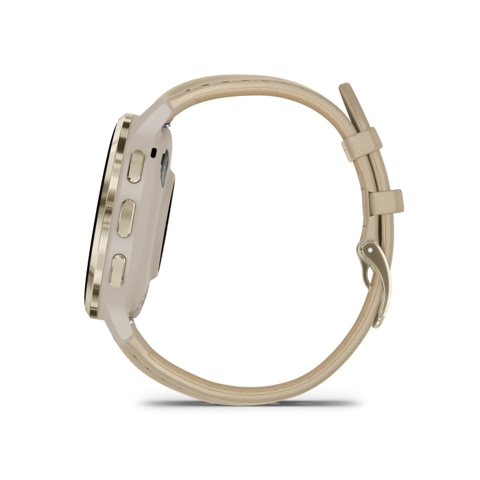 Venu® 3S Soft Gold with French Gray Leather - Image 4