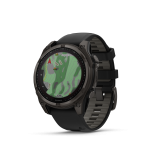 fēnix® 8 47mm Solar Sapphire Titanium Carbon Gray with Black and Pebble Gray - Image 3