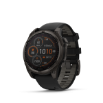 fēnix 8 47mm Solar Sapphire Titanium Carbon Gray with Black and Pebble Gray