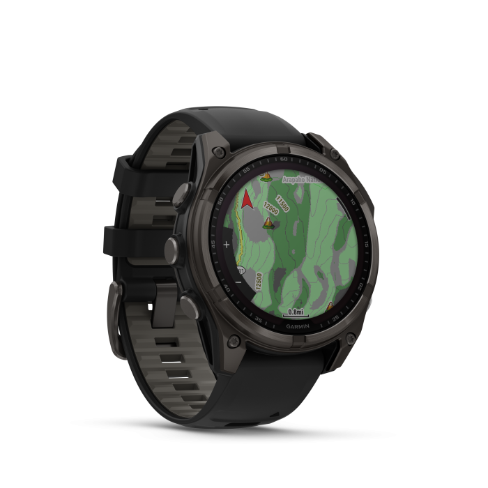 fēnix® 8 47mm Solar Sapphire Titanium Carbon Gray with Black and Pebble Gray - Image 11