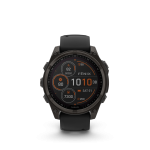fēnix® 8 47mm Solar Sapphire Titanium Carbon Gray with Black and Pebble Gray - Image 4