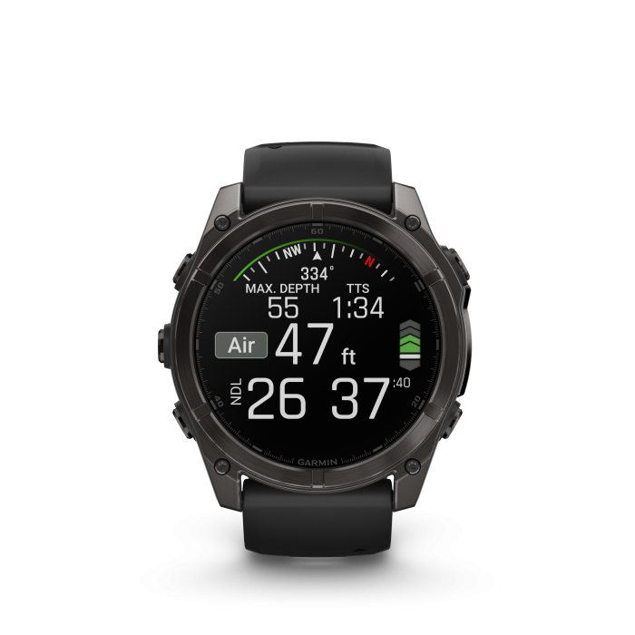fēnix® 8 51mm AMOLED Sapphire Titanium Carbon Gray with Black and Pebble Gray - Image 6