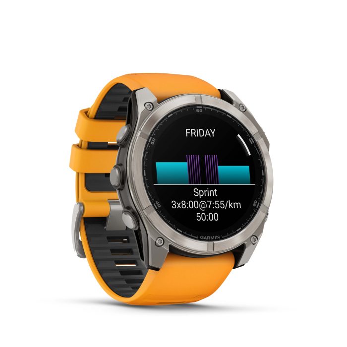 fenix 8 51mm AMOLED Sapphire Titanium Spark Orange