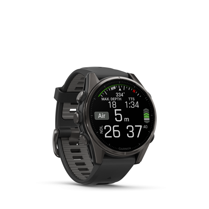 fēnix® 8 43mm AMOLED Sapphire Titanium Carbon Gray with Black and Pebble Gray - Image 11