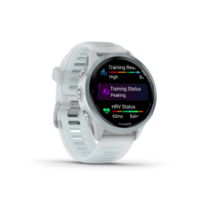 Forerunner® 570 42mm Cloud Blue Aluminum with Translucent Whitestone and Cloud Blue - Image 5