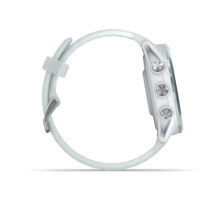 Forerunner® 570 42mm Cloud Blue Aluminum with Translucent Whitestone and Cloud Blue - Image 8