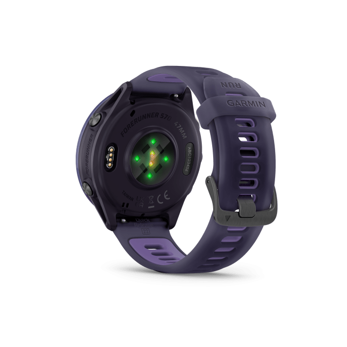 Forerunner® 570 47mm Indigo Aluminum with Translucent Imperial Purple and Indigo - Image 7