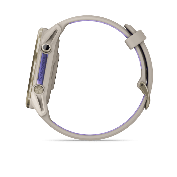 Forerunner® 970 Soft Gold Titanium with French Gray and Translucent Indigo - Image 5