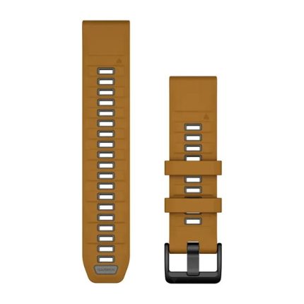 QuickFit 22 Silicone Band Autumn with Pebble Gray