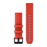 QuickFit 22 Bands Laser Red with black stainless steel