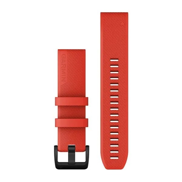 QuickFit 22 Bands Laser Red with black stainless steel