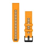 QuickFit 22 Silicone Band Spark Orange with Graphite