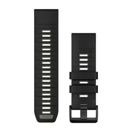 QuickFit 26 Silicone Band Black with Pebble Gray
