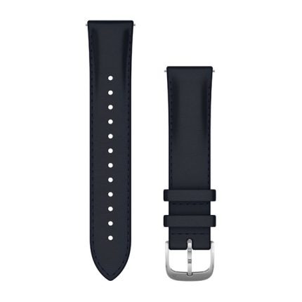 Quick Release 20 Bands Navy Italian Leather with Silver