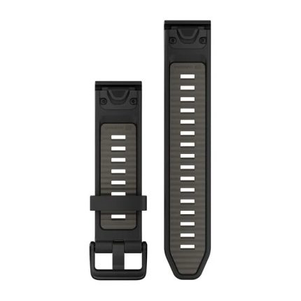 QuickFit 20 Silicone Band Black with Pebble Gray