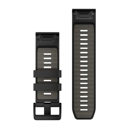 QuickFit 26 Silicone Band Black with Pebble Gray