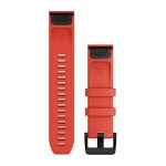 QuickFit 22 Bands Laser Red with black stainless steel