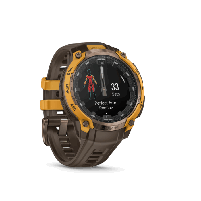 Instinct® Crossover AMOLED Bronze & Sunburst with Cocoa - Image 4