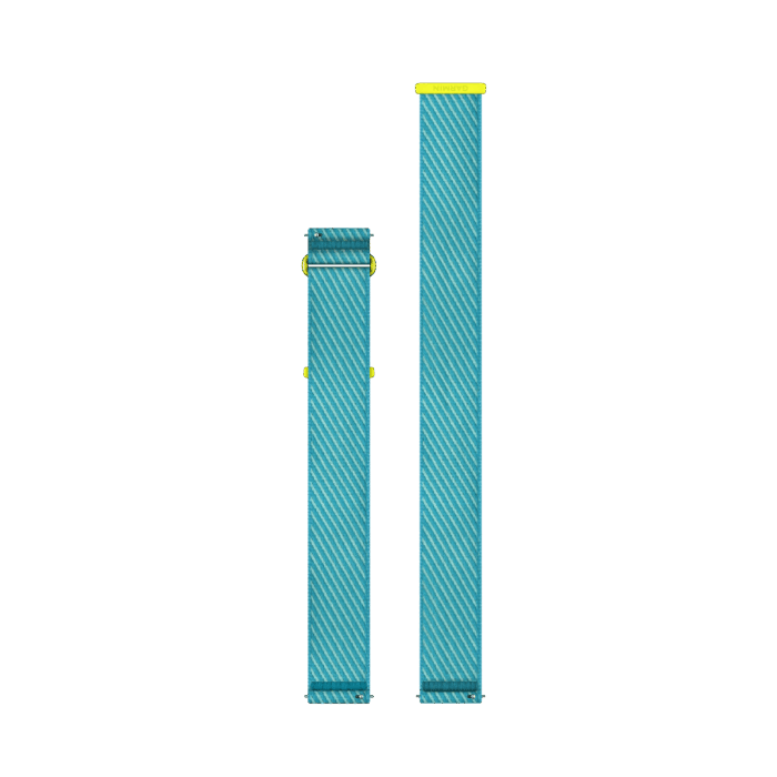 Quick Release 22 Band Amp Yellow ComfortFit Nylon with Turquoise (3pcs.)