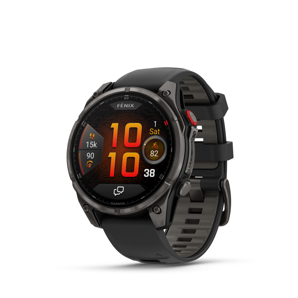 fēnix 8 Pro 47mm AMOLED Sapphire Titanium Carbon Gray DLC with Black and Pebble Gray