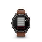 fēnix® 8 Pro 47mm AMOLED Sapphire Titanium Carbon Gray DLC with Chestnut Leather