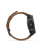 fēnix® 8 Pro 47mm AMOLED Sapphire Titanium Carbon Gray DLC with Chestnut Leather