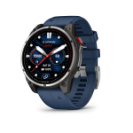 quatix 8 Pro 47mm AMOLED Sapphire Titanium with Captain Blue