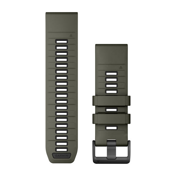 QuickFit® 26 Silicone Bands Olive Drab and Black with Black QuickFit 26 Silicone Bands Olive Drab and Black with Black