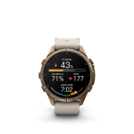 fēnix® 9 Pro inReach 43mm AMOLED Sapphire Autumn Gold Titanium with Bone Leather - Image 5