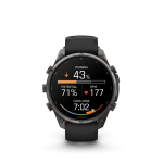 fēnix®  9 Pro inReach 47mm AMOLED Sapphire Carbon Gray DLC Titanium with Black and Pebble Gray - Image 6