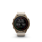 fēnix® 9 Pro inReach 43mm AMOLED Sapphire Autumn Gold Titanium with Bone Leather - Image 6