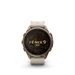fēnix® 9 Pro inReach 43mm AMOLED Sapphire Autumn Gold Titanium with Bone Leather - Image 2