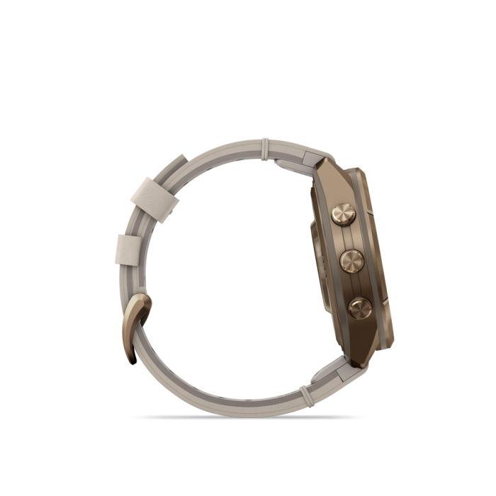 fēnix®  9 Pro inReach 43mm AMOLED Sapphire Autumn Gold Titanium with Bone Leather - Image 9