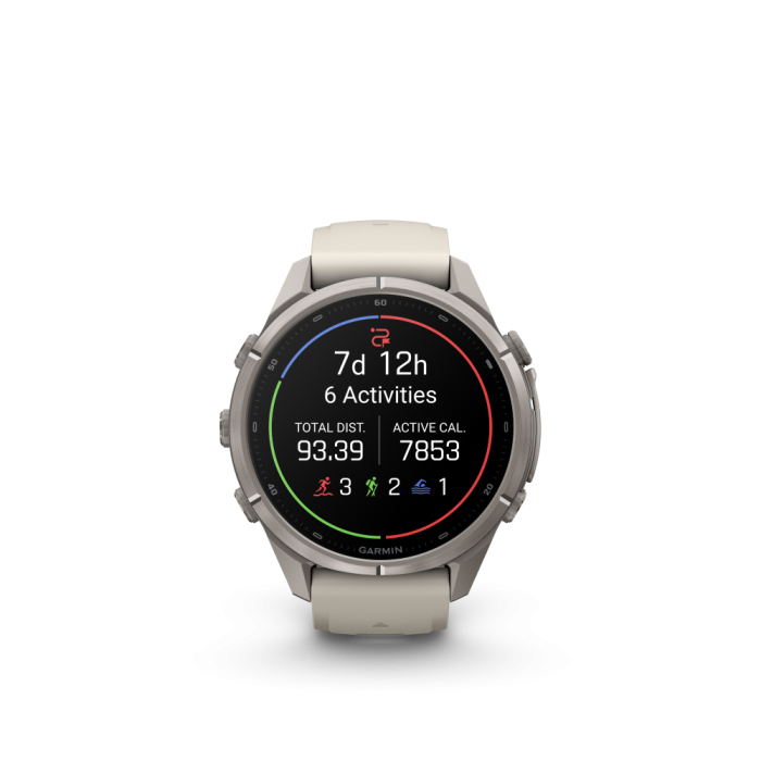 fēnix® 9 Pro 43mm AMOLED Sapphire Titanium with Fog Gray
