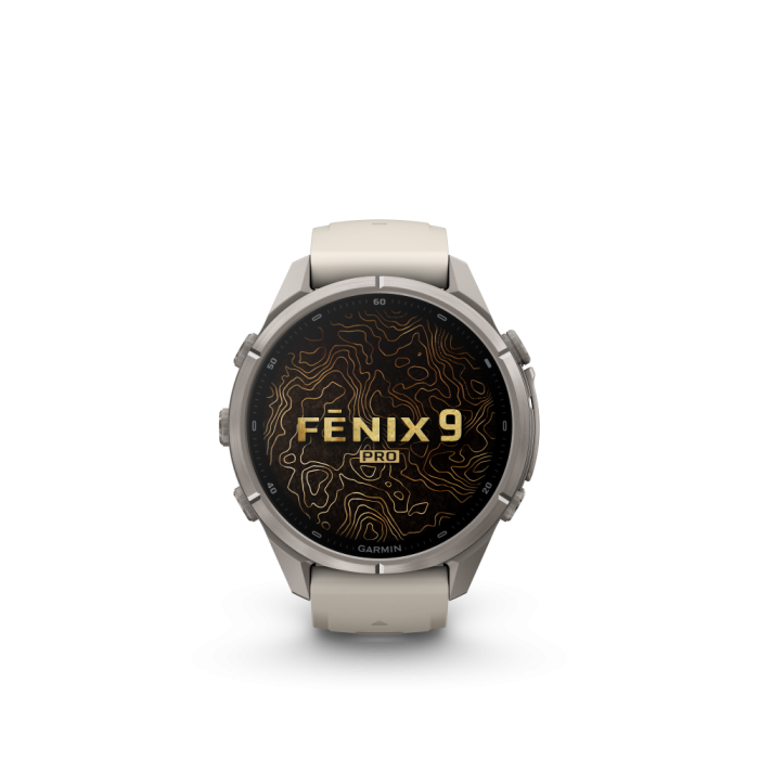 fēnix® 9 Pro 43mm AMOLED Sapphire Titanium with Fog Gray