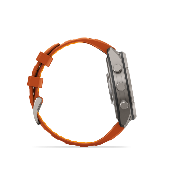 fēnix®  9 Pro inReach 47mm AMOLED Sapphire Titanium with Autumn Orange and Spark Orange - Image 9