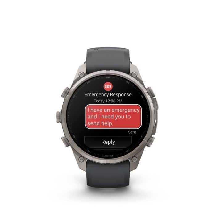 fēnix®  9 Pro inReach 47mm AMOLED Sapphire Titanium with Graphite and Black - Image 3