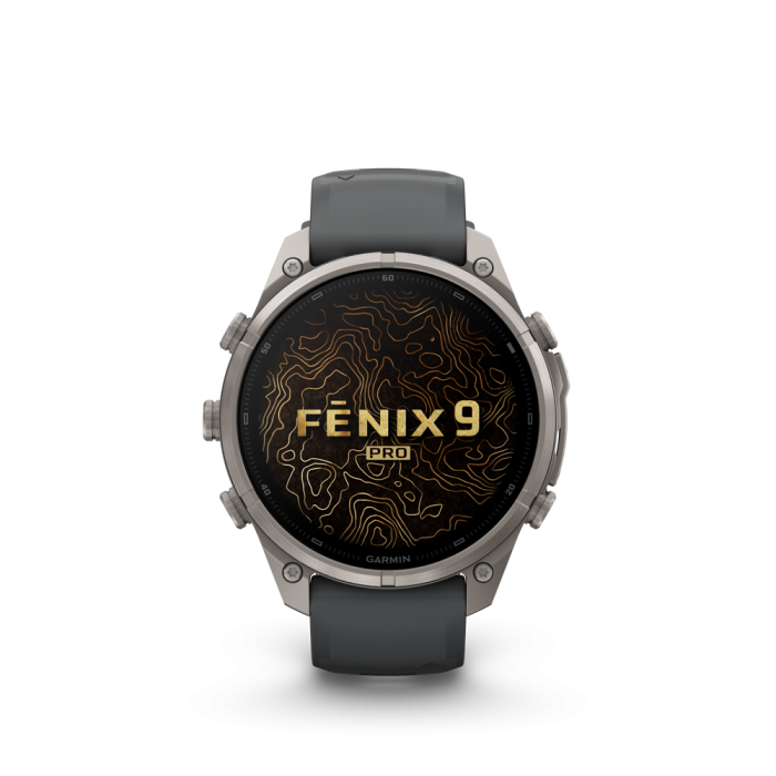 fēnix®  9 Pro 47mm AMOLED Sapphire Titanium with Graphite and Black - Image 2