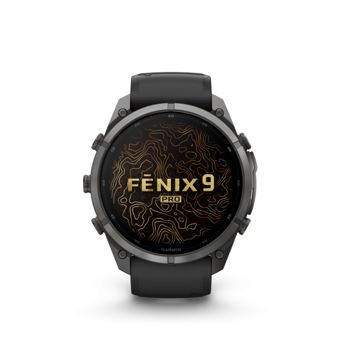 fēnix®  9 Pro inReach 51mm AMOLED Sapphire Carbon Gray DLC Titanium with Black and Pebble Gray - Image 2