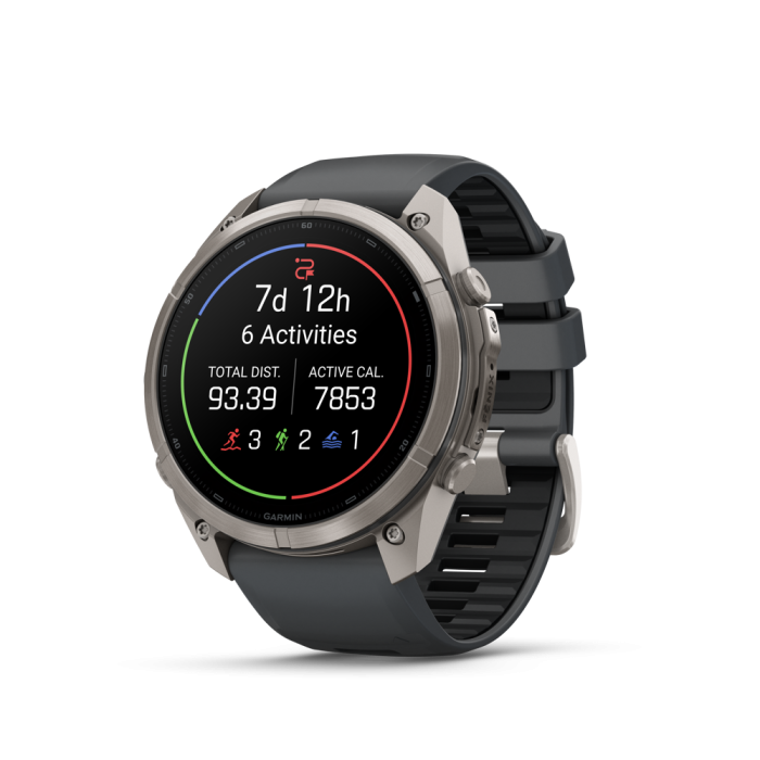 fēnix®  9 Pro inReach 51mm AMOLED Sapphire Titanium with Graphite and Black - Image 4